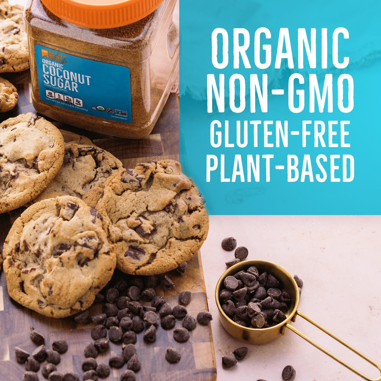 Betterbody Foods Organic Coconut Sugar, Gluten-Free, Non-Gmo, Low Glycemic Sugar Substitute, 3.5 Lbs, 56 Ounces