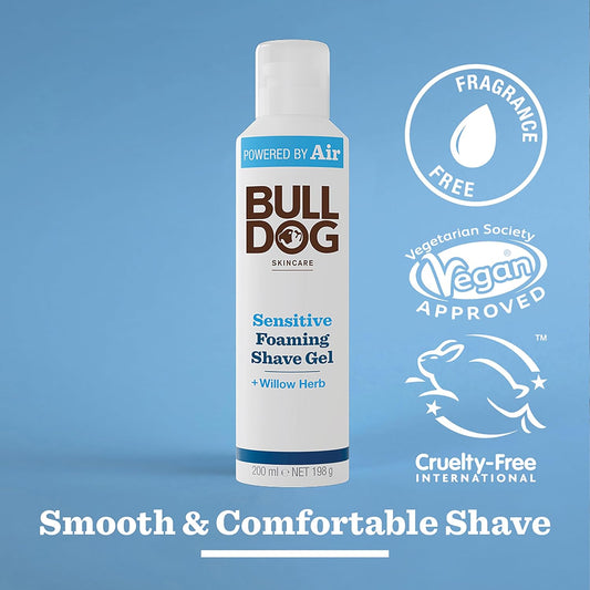 Bulldog Skincare - Sensitive Foaming Shave Gel | Smooth And Conditioning | 200 Ml