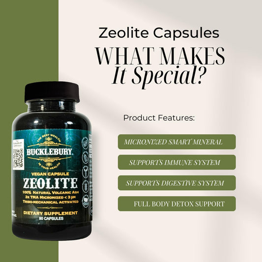Zeolite Micronized Smart Mineral Capsules - Supports Detox, Immune & Digestive Tract Health - 90 Vegan Capsules
