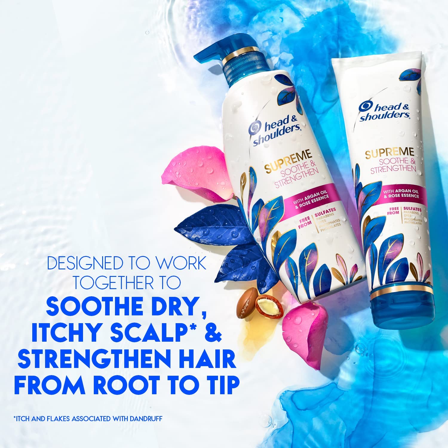 Head & Shoulders Supreme Sulfate Free Conditioner With Argan Oil, Anti-Dandruff Treatment, Soothe & Strengthen Hair & Scalp, 28.2 Fl Oz : Beauty & Personal Care