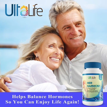 Her Harmony Menopause Supplements For Women - Hot Flashes Menopause Relief & Hormone Balance For Women - Contains Black Cohosh, Dong Quai, Red Clover & More - Estrogen Free - 60 Capsules