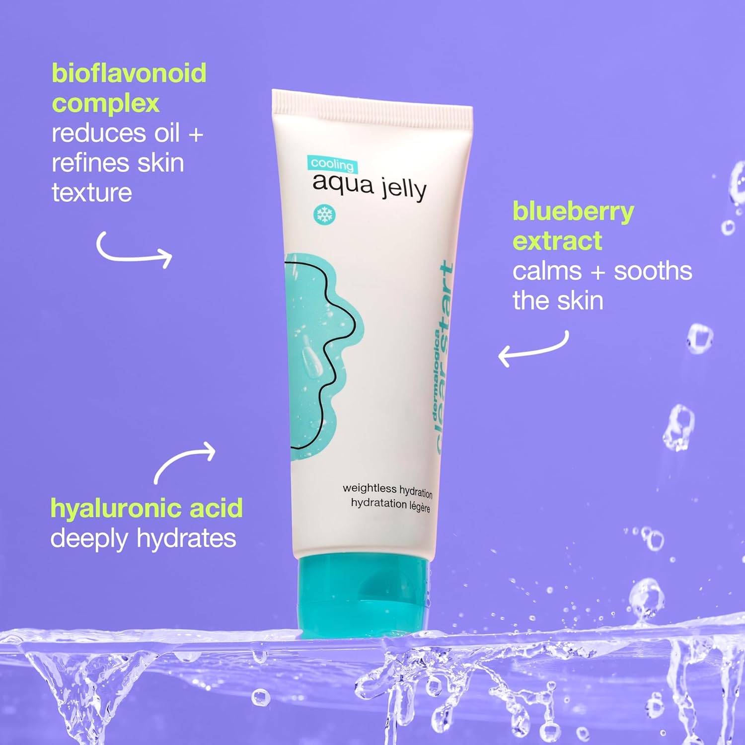 Dermalogica Clear Start Cooling Aqua Jelly (2 Fl Oz) Lightweight Gel Moisturizer For Oily Skin - Deeply Hydrate & Reduce Excess Oil For Dewy Glow With No Shine : Beauty & Personal Care