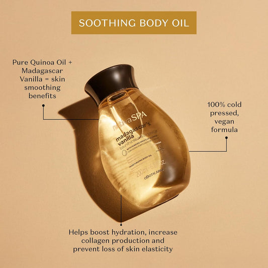 Nativa Spa By O BoticƔrio, Madagascar Vanilla Body Oil, Soothing & Moisturizing, 6.8 Ounce