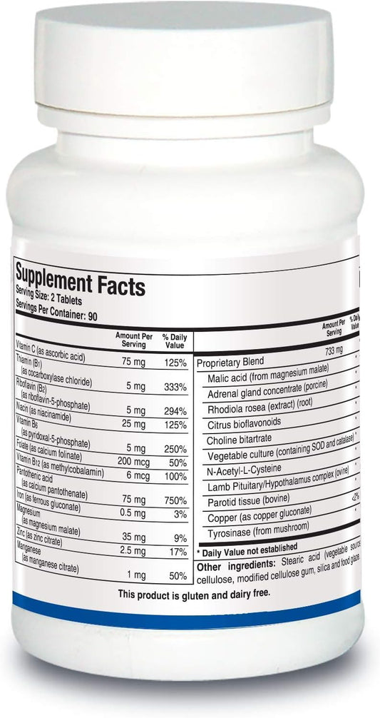 Biotics Research Adb5-Plus Support Healthy Adrenal Gland Function, Support Healthy Cortisol Levels, Positive Response To Stress, Healthy Energy Levels. 180 Tablets
