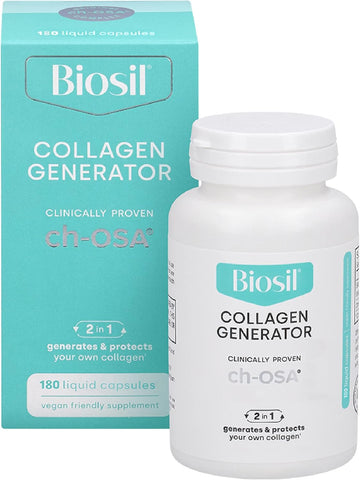 Biosil Collagen Generator - 180 Liquid Capsules - With Patented Ch-Osa Complex - Generates & Protects Your Own Collagen - Gmo Free - 90-Day Supply