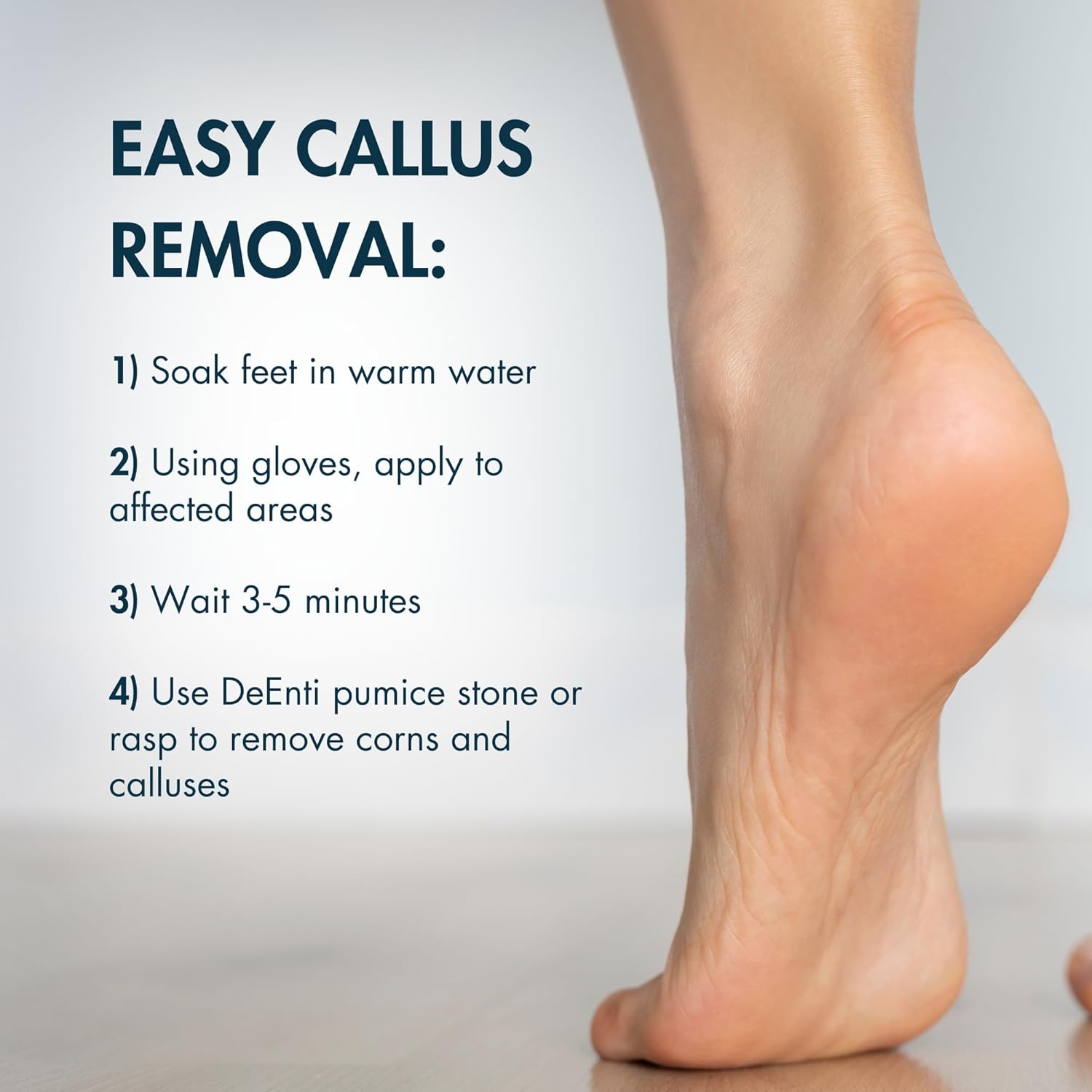 DeEnti Double Pumice Pack, Bundle Includes Mint Scented Callus Remover, 2 Pumice Stones for Feet, and 4 Pairs of Gloves, Salon Grade Foot Care, Home Manicure and Pedicure Kit : Beauty & Personal Care