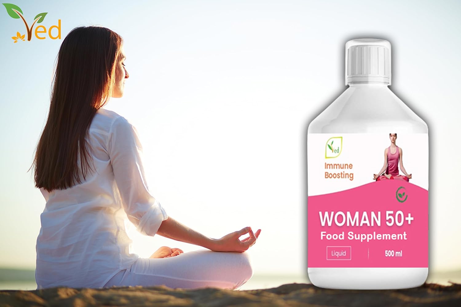 Ved Woman 50 Plus Liquid Multivitamin Supplement for Women, 500 ml- Immune Boosting - Contains, -149 Vitamins & Minerals, Vitamin C, Vitamin D, B12 for Women Health, 33 Days Supply. : Amazon.co.uk: Health & Personal Care