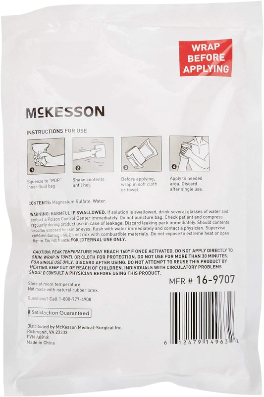 Mckesson 16-9707 Medi-Pak Instant Hot Compress, 6" Width, 9" Length, 6" Width, 9" Length (Pack Of 24)