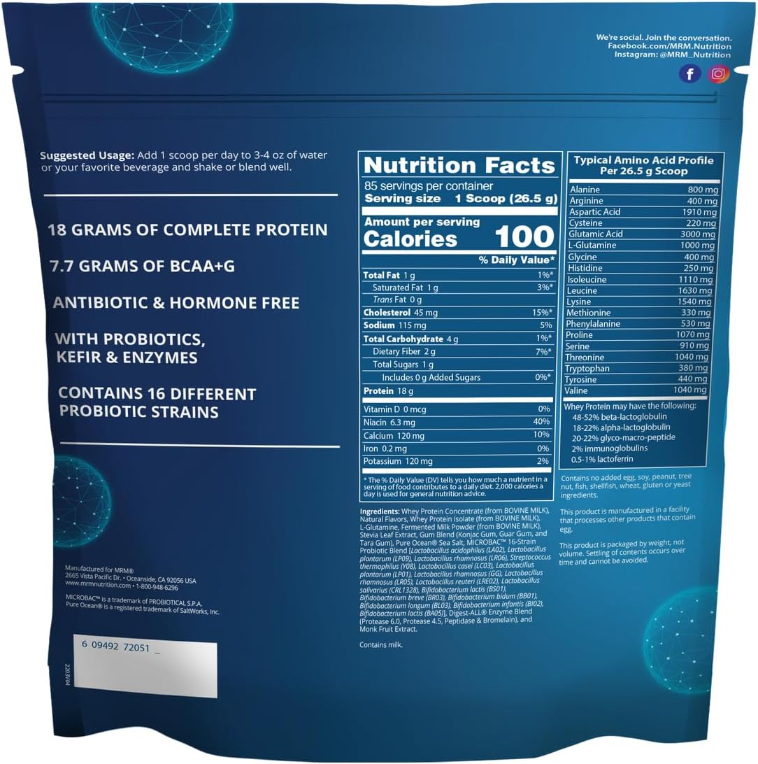 Mrm - Natural Whey - Premium Whey Protein 5 Lbs : Health & Household