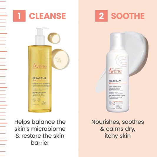 AvĆØne Xeracalm A.D Lipid-Replenishing Cream, Atopic Dermatitis, Eczema-Prone Skin, For Dry & Itchy, Restore Skin Barrier, For Infants, Children & Adults, No Preservative, Fragrance-Free