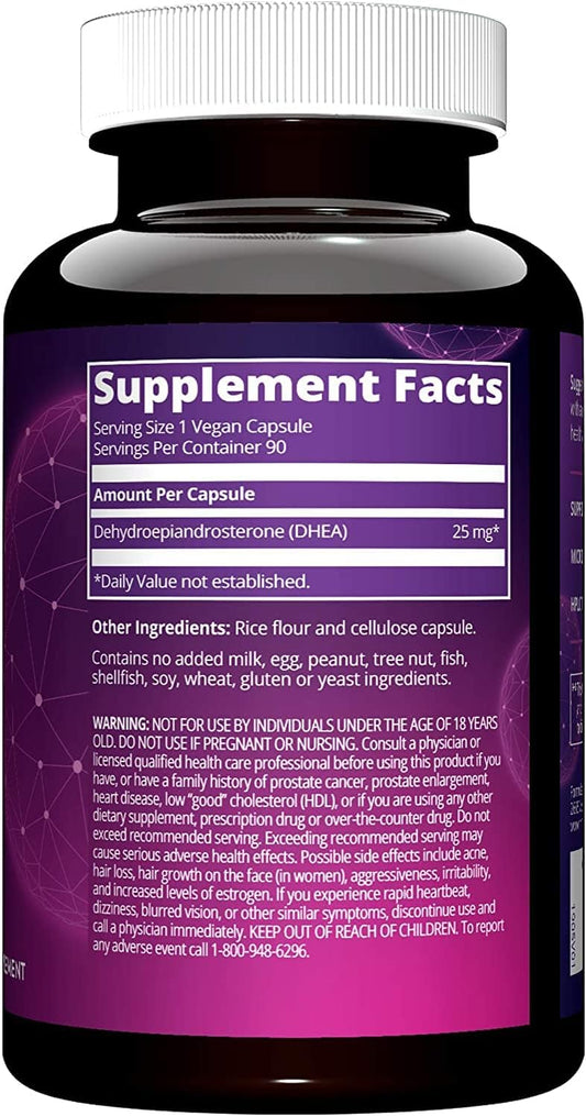 Mrm Dhea, Micronized  25Mg, 90 Vegan Capsules