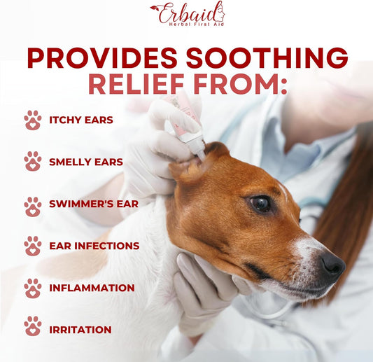 Dog Ear Cleaner – All Natural Ear Drops For Dogs Ear Infection – Eliminates Yeast Odor, Loosens Wax, Prevents Infections, Relieves Itching – Safe, Gentle, Effective Itchy Ear Relief, Made In Usa