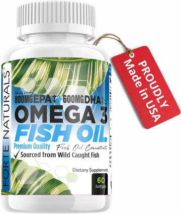Omega 3 Fish Oil 2000Mg High Potency 800Mg Epa Dha 600Mg Burpless Supplement Non Gmo Omega 3 Fatty Acid Supplements High Dose Fish Oil For Dogs Cats Humans Made In Usa