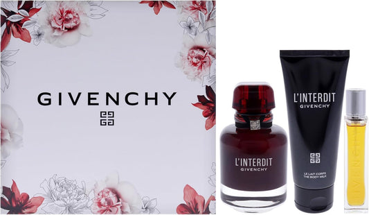 Linterdit By Givenchy For Women - 3 Pc Gift Set 2.7Oz Edp Rouge Spray, 0.41Oz Edp Spray, 2.5Oz Body Milk