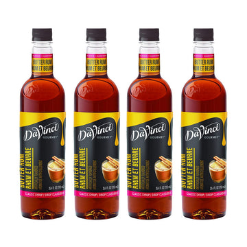 Davinci Gourmet Classic Butter Rum Syrup, 25.4 Fluid Ounce (Pack Of 4)