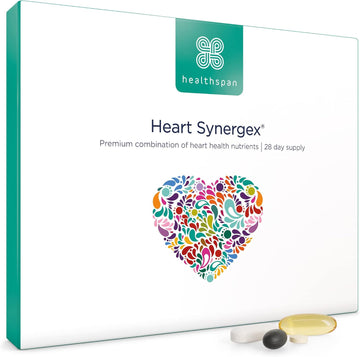 Healthspan Heart Synergex | 28 Day Supply | With Vitamin D3 | Plant Sterols | Garlic | Cardio-Vitamin Complex | Omega 3 | Co-Enzyme Q10 | Friend Of The Sea