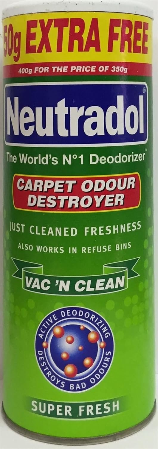 Three Packs Of Neutradol Carpet Vac N Clean Super Fresh 400G