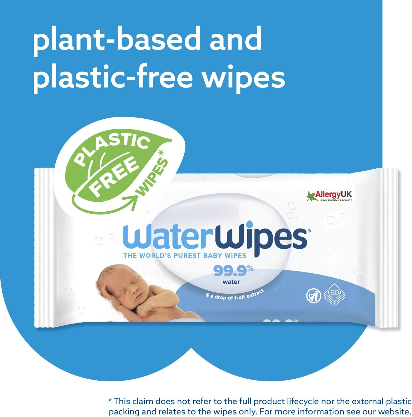 WaterWipes Original Baby Wipes, 360 Count (6 Packs), 99.9% Water-Based Wipes, Unscented, For Sensitive Skin, Packaging May Vary : Amazon.co.uk: Health & Personal Care