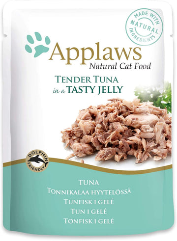 Applaws Natural Wet Cat Food, Tender Tuna In Jelly 70 G Pouch (Pack Of 16)8273Ml-A