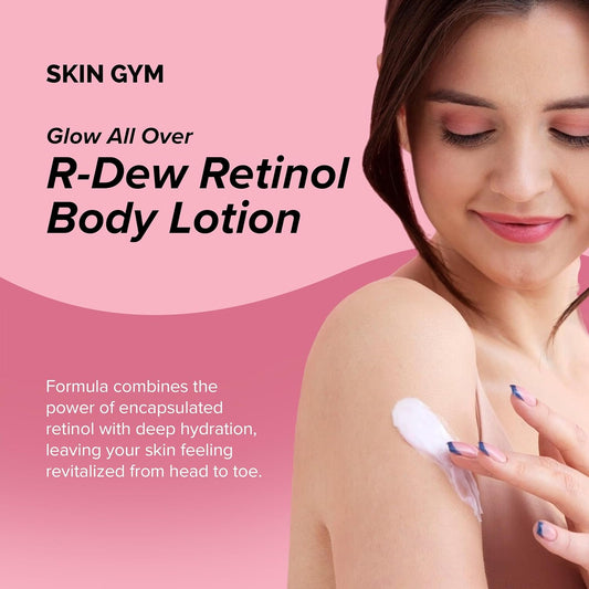 Skin Gym Retinol Body Lotion, Anti Aging Moisturizer Lotion For Body, Reduces Appearance Of Wrinkles, Fine Lines, 6.76 Oz