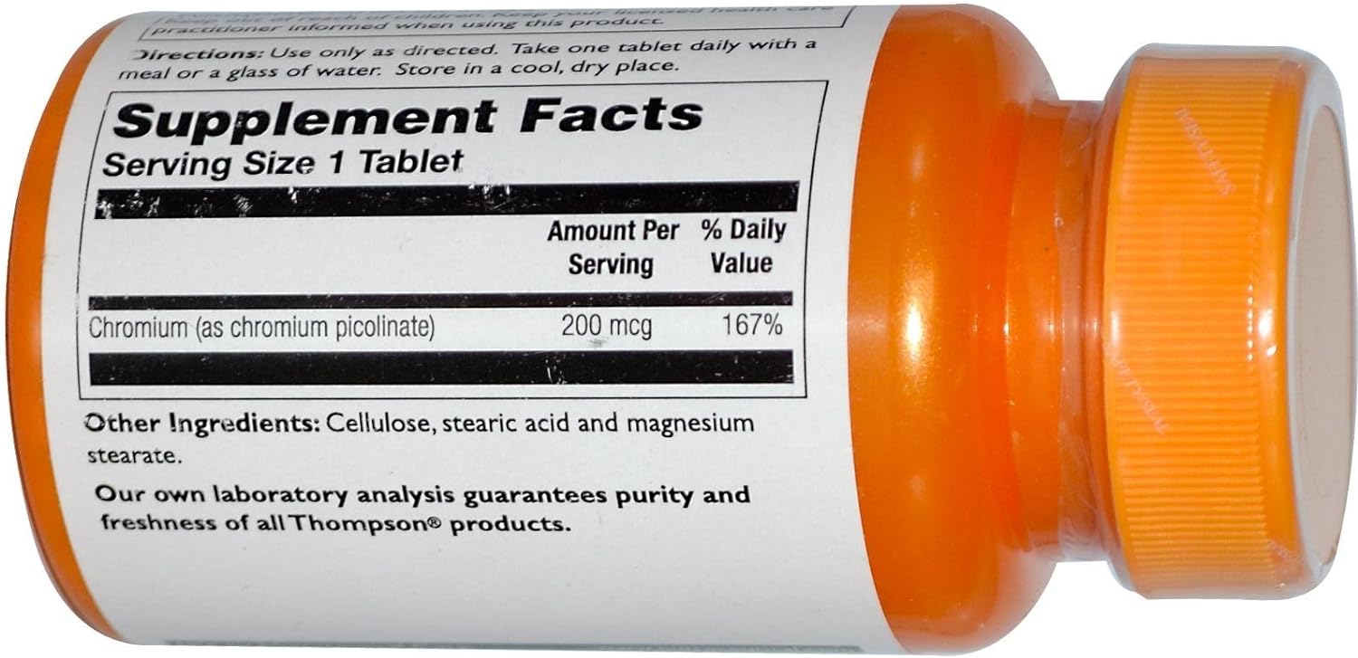 Thompson Chromium Picolinate, Tablet (Btl-Plastic) 200mcg 60ct