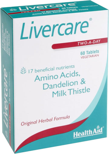 HealthAid Livercare (Cleanse and Detox) Vegetarian Tablets, Yellow, Turmeric, 60 Count : Amazon.co.uk: Health & Personal Care