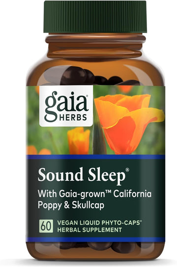 Gaia Herbs Sound Sleep - Natural Sleep Support To Promote Calm & Relaxation To Support Restful Sleep - With Valerian Root, Passionflower & More - 60 Vegan Liquid Phyto-Capsules (20-Day Supply)