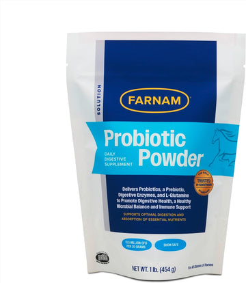 Farnam Probiotic Powder For Horses, Daily Digestive And Immune Health Supplement Helps Maintain A Healthy Microbial Balance For Optimal Digestion
