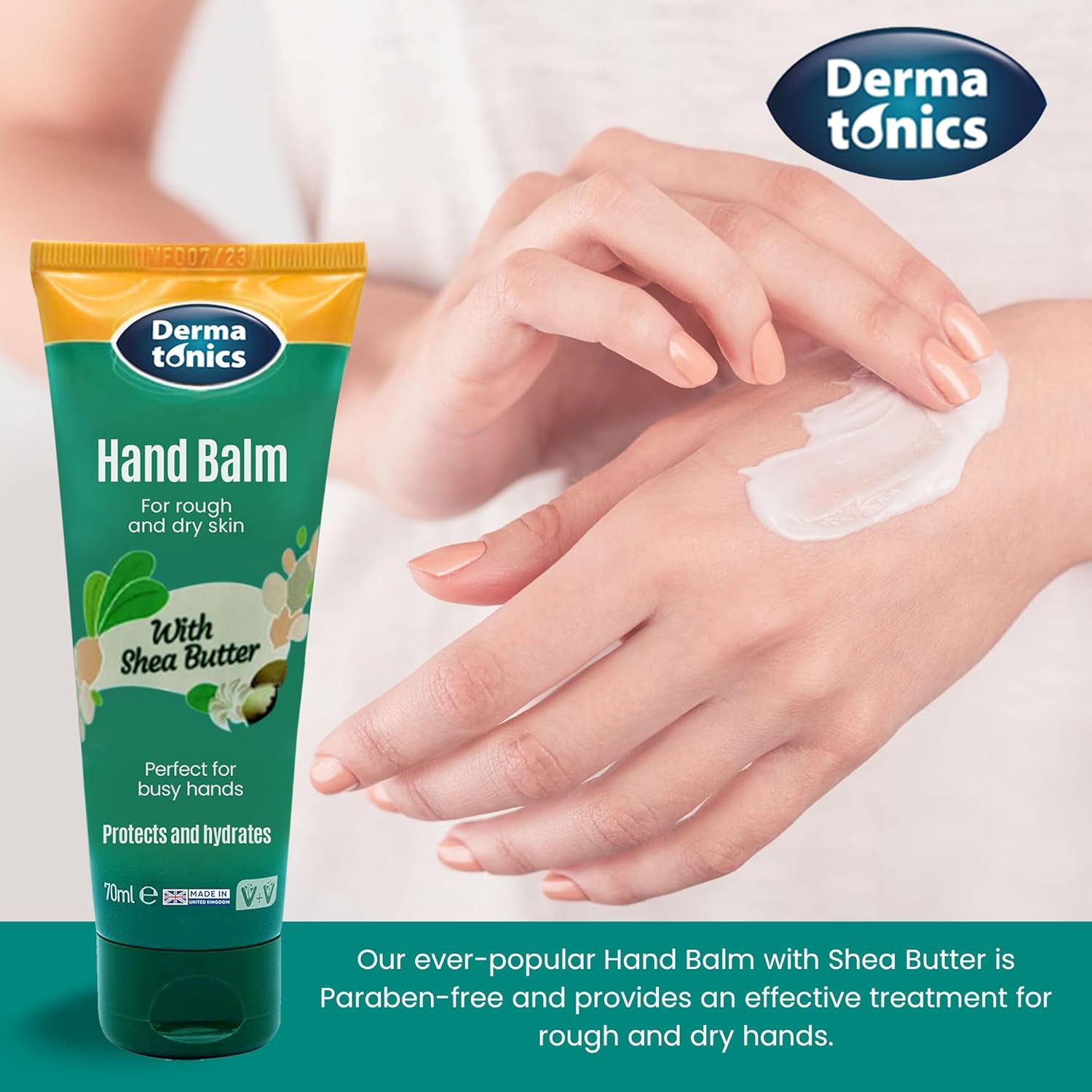 Dermatonics Natural Hand Care Balm | Shea Butter and Urea Formula for Effective Treatment of Rough, Dry Skin and Cracking | Dermatologist Recommended and Paraben-free | 70 ml : Amazon.co.uk: Beauty