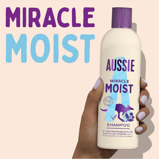 Aussie Miracle Moist Shampoo 300 Ml - Pack Of 6