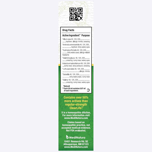 Clearlife Extra Strength Multi-System Allergy Relieving Nasal Spray Mist - 8 Powerful Homeopathic Actives Provide Potent Maximum Congestion, Itchiness & Sinus Pressure Relief - Non-Drowsy - 0.68 Oz