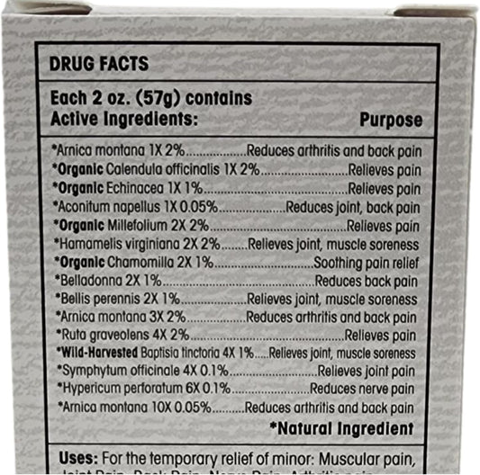 T-Relief Arnica +12 Gel Natural Actives For Back Joint Soreness Muscle