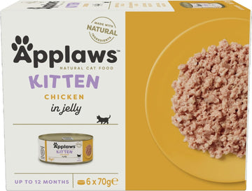 Applaws Natural Wet Kitten Food, Chicken Multipack In Jelly 70 G Tin - 4 X (6 X 70 G) Tins1137Ml-A