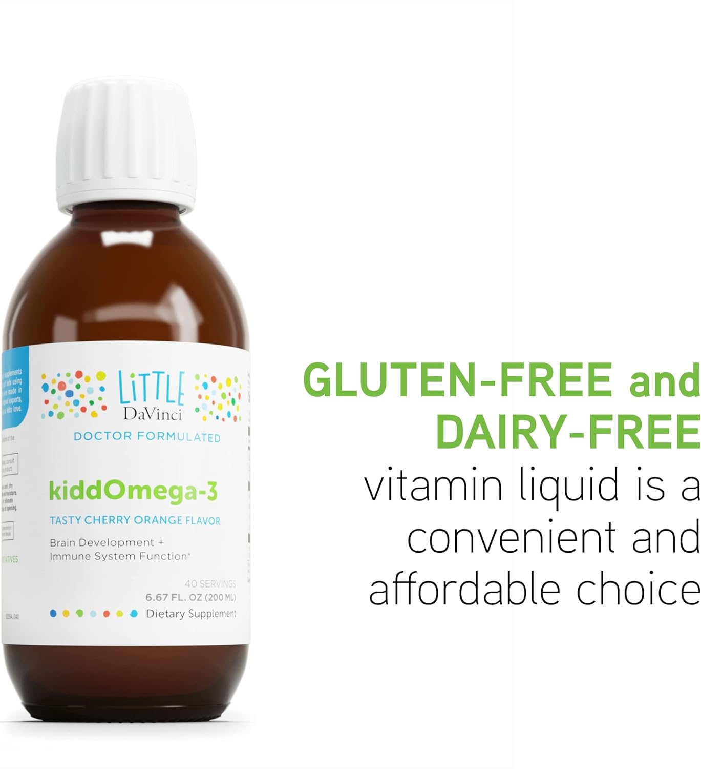 DAVINCI Labs kiddOmega-3 - Liquid Omega-3 Supplement for Kids - for Im