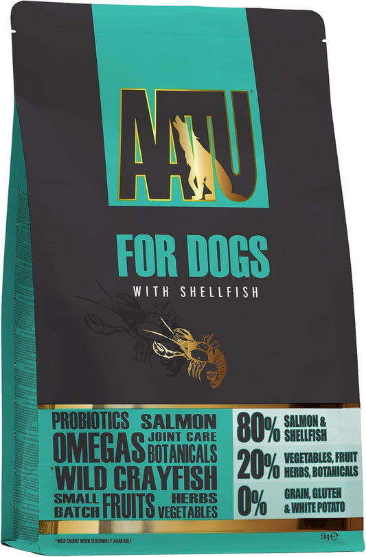 Aatu 80/20 Complete Dry Dog Food, With Shellfish 5Kg - Dry Food Alternaitve To Raw Feeding, High Protein. No Nasties, No FillersAs5