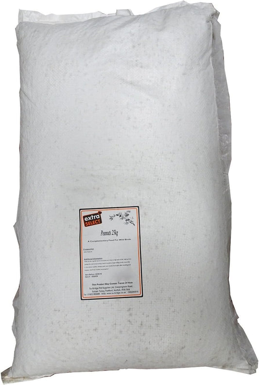Extra Select Wild Bird Peanuts: High Grade, Protein Rich, Year Round Wild Bird Food Peanuts - Ideal For Winter Feed - 25Kg08P25