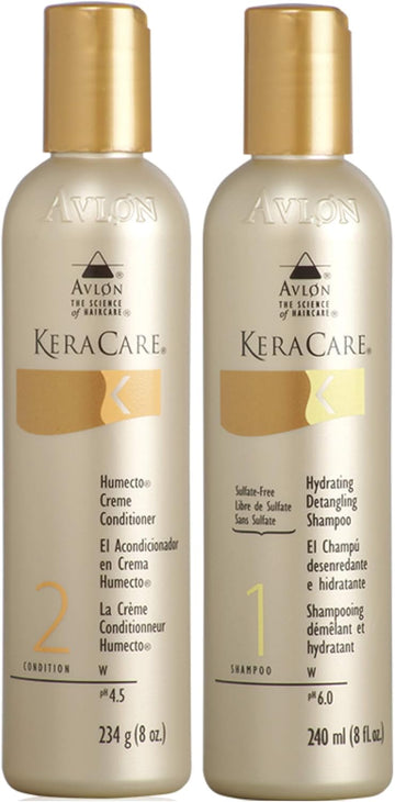 Avlon Keracare Humecto Creme Conditioner 234G With Hydrating Detangling Shampoo 240Ml