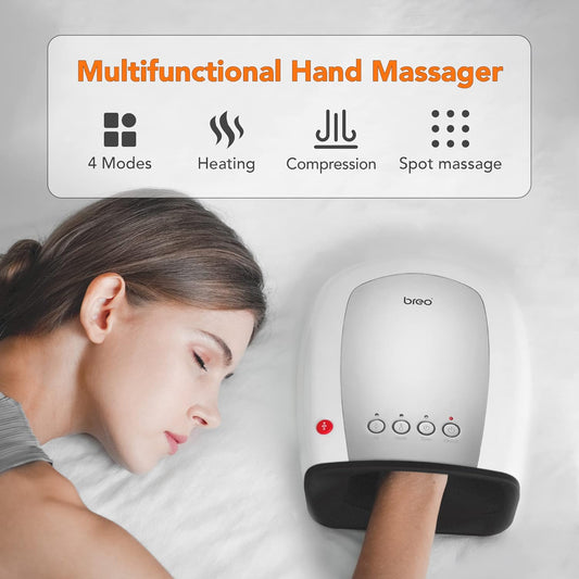 Breo Ipalm520E Electric Hand Massager, Palm Massage Machine With Compr