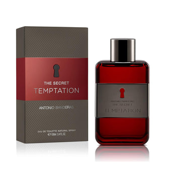 Antonio Banderas Perfumes - Secret Temptation - Eau De Toilette For Men - Long Lasting - Masculine, Elegant And Sexy Fragance - Aromatic, Woody And Vanilla Notes - Ideal For Day Wear - 3.4 Fl Oz