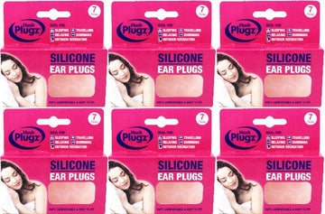 Hush Plugz Silicone Ear Plugs 7 Pairs X 12 Packs