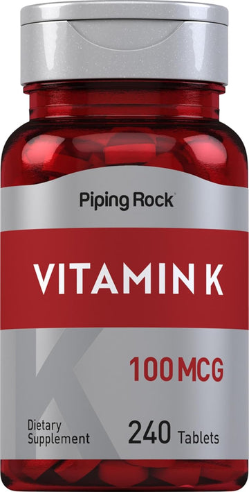 Piping Rock Vitamin K Supplement | 100 Mcg | 240 Tablets | Non-Gmo, Gluten Free