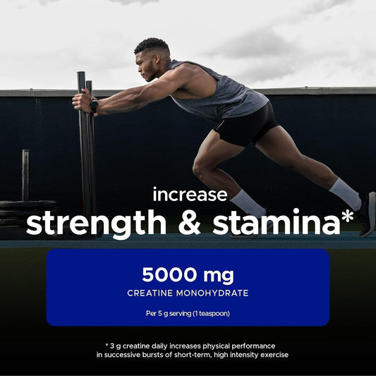 Usn Micronised Creatine Powder 500G (79 Servings): Tropical Thunder Flavour, 100% Pure Creatine Monohydrate Powder For Performance And Muscle Recovery, Suitable For Vegans