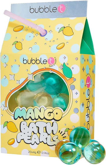 Bubble T Cosmetics Mango Scented Bath Pearls, No Sls Or Parabens, 20 X 4G