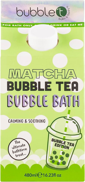 Bubble T Cosmetics Matcha Tea Bubble Bath 480ml, Suitable for All Skin Types : Amazon.co.uk: Beauty