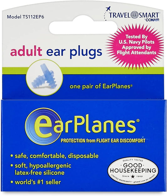 Earplanes Original Earplugs For Children/Smaller Ears, Pressure Filtering Protection For Airplane Travel (5 Pairs)