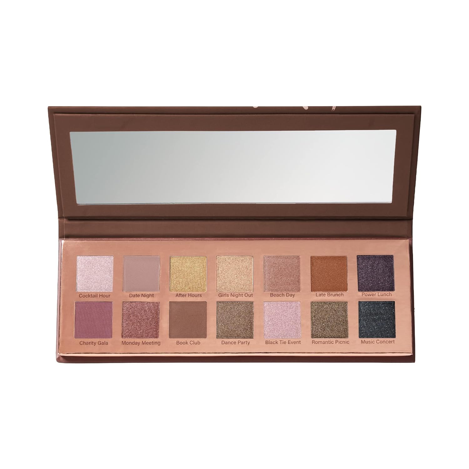 Mally Beauty Nude Attitude Eyeshadow Palette With Double-Ended Brush