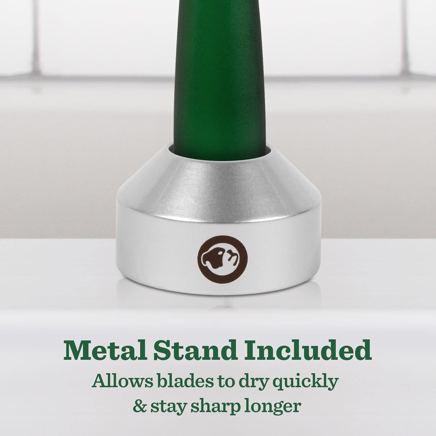 Bulldog Mens Skincare And Grooming Original Recycled Glass Handle Razor With Razor Stand : Beauty & Personal Care