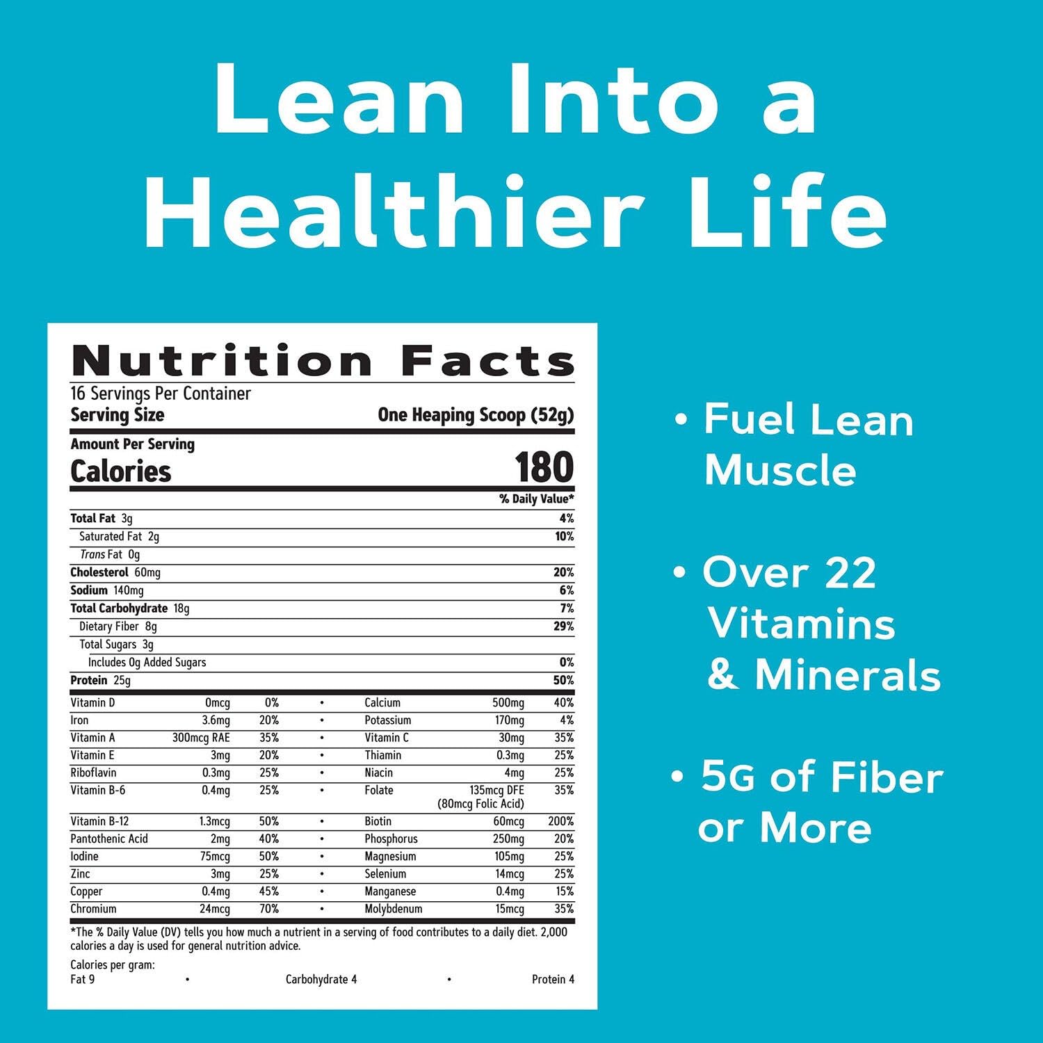 Gnc Total Lean | Lean Shake 25 Protein Powder | High-Protein Meal Replacement Shake | Girl Scout Coconut Caramel | 16 Servings : Health & Household