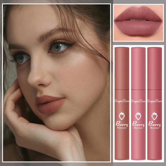 3 Piece Nude Matte Lipstick Set,Natural Velvet Air Moisture Smooth Crayon Lip Stain,Ultimate Nourishing Matte Lipstick 24 Hour Long Lasting Lip Gloss Lipstick For Women Makeup(Set B)