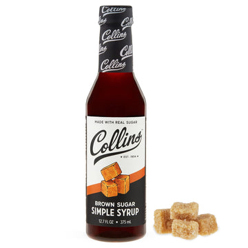 Collins Brown Sugar Syrup - Simple Syrup For Cocktails, Brown Sugar Coffee Syrup - Cocktail Syrup 12.7Oz Set Of 1